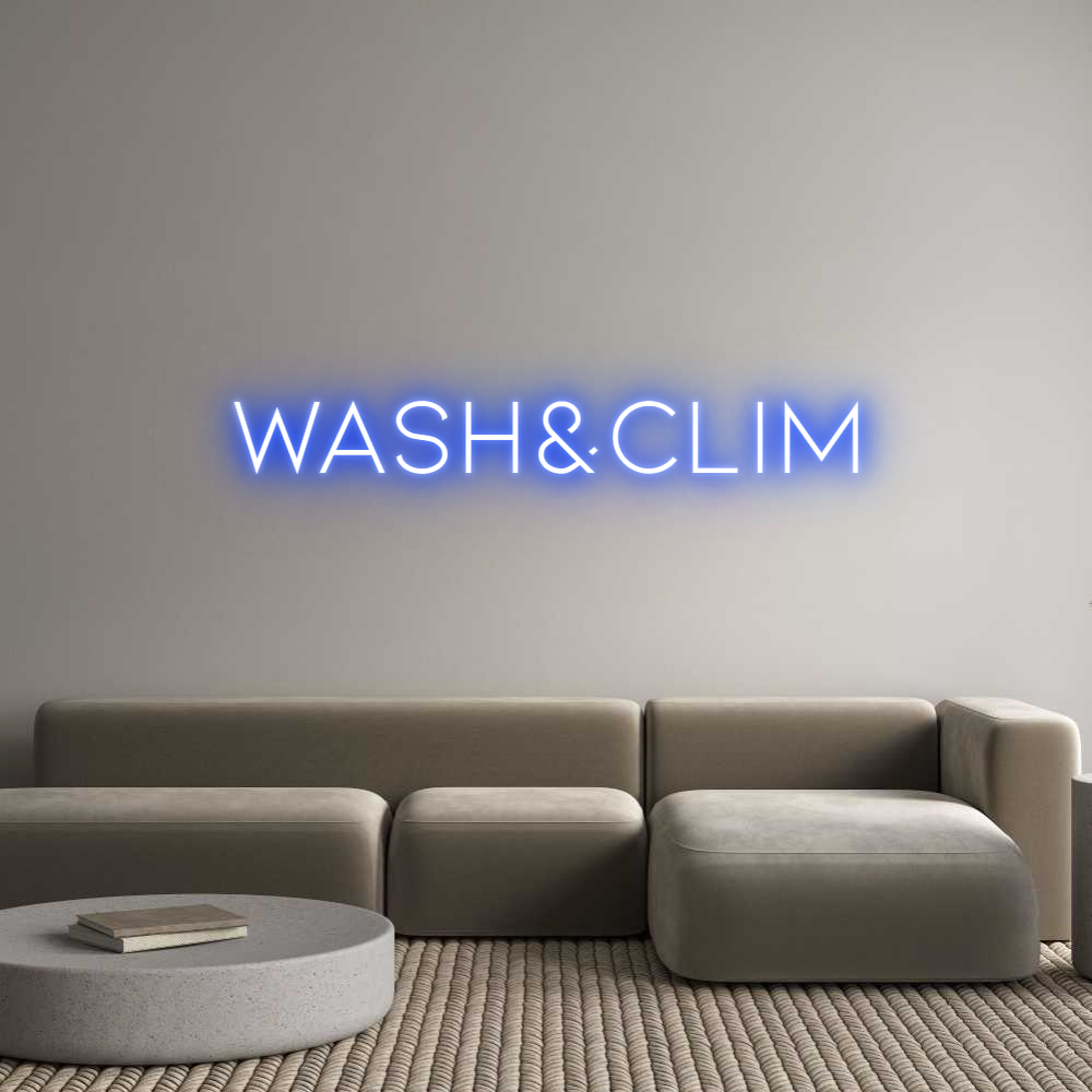 Néon personnalisé: WASH&CLIM