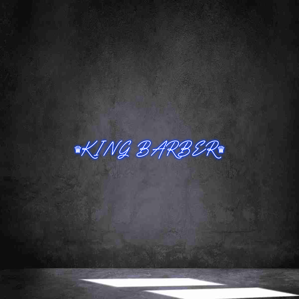 Néon personnalisé: ♛KING BARBER♛