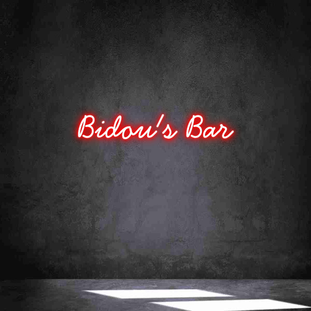 Néon personnalisé: Bidou's Bar