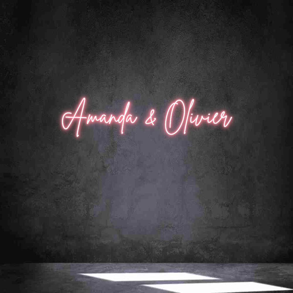 Néon personnalisé: Amanda & Oliv...