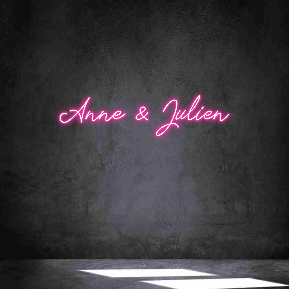 Néon personnalisé: Anne & Julien