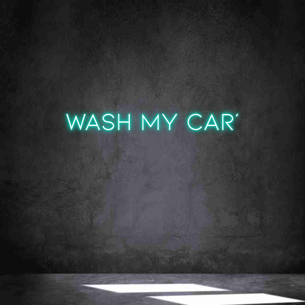 Néon personnalisé: WASH MY CAR’