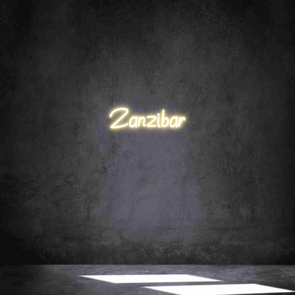 Néon personnalisé: Zanzibar