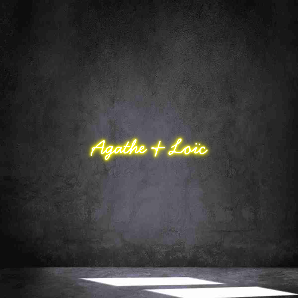 Néon personnalisé: Agathe & Loïc
