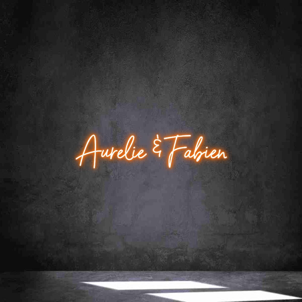 Néon personnalisé: Aurélie & Fab...