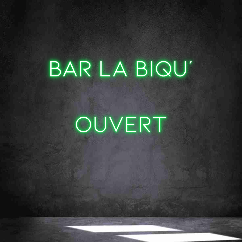 Néon personnalisé: Bar La Biqu'
...