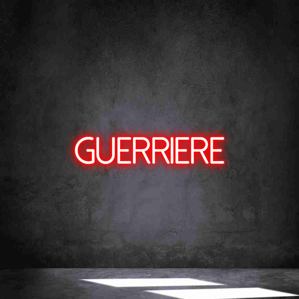 Néon personnalisé: GUERRIERE