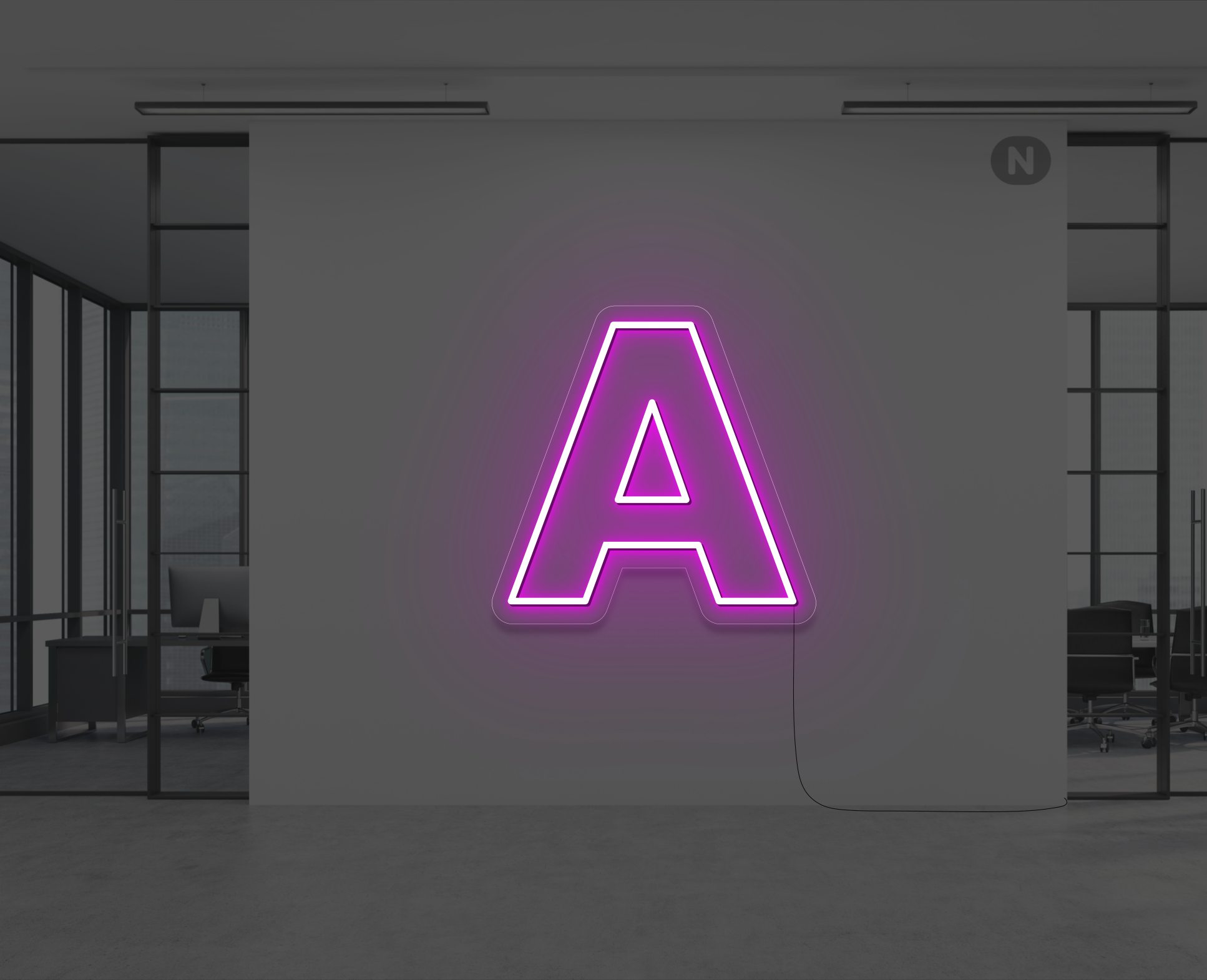 lettre-neon-a-rose-neon