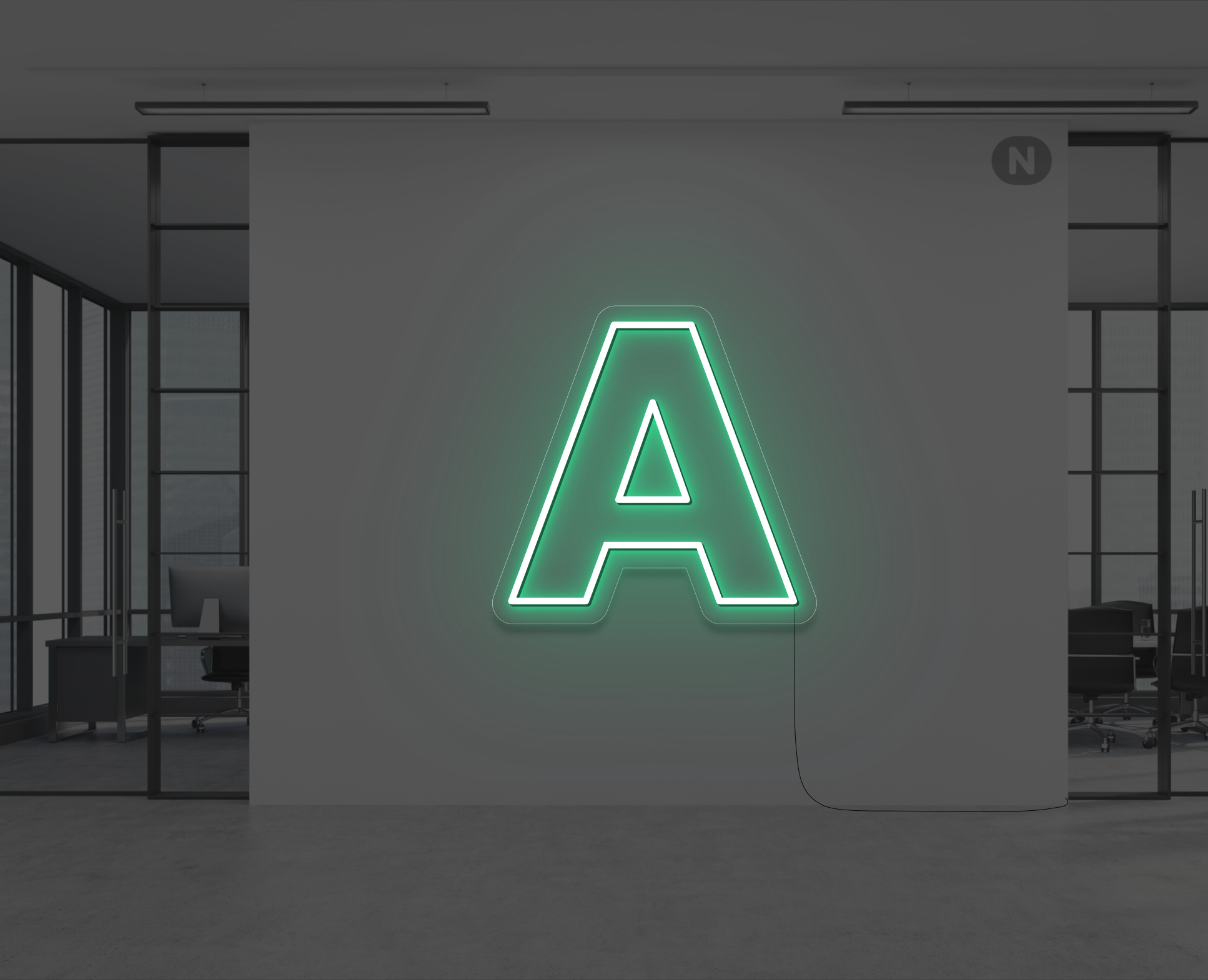 lettre-neon-a-verte
