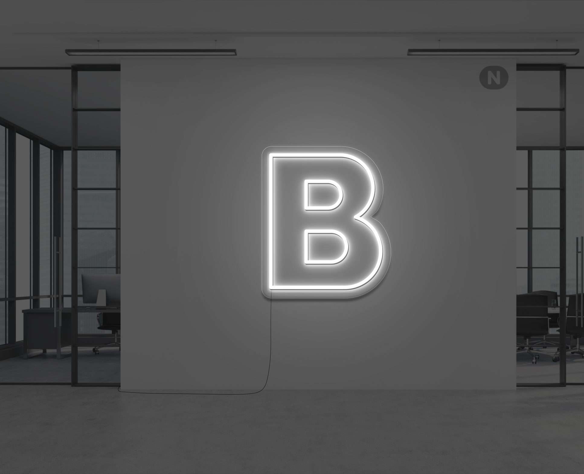 lettre-neon-b-blanc