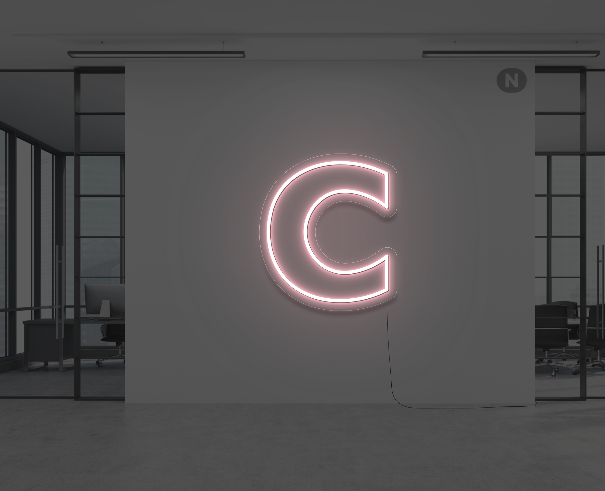 lettre-neon-c-rose
