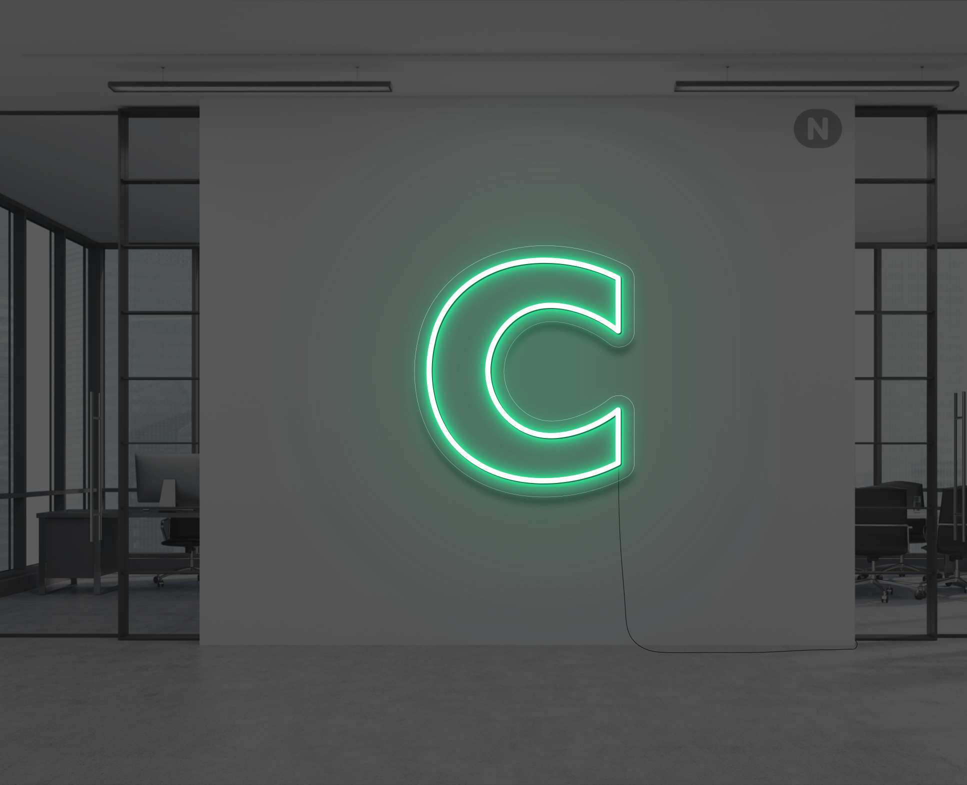 lettre-neon-c-verte