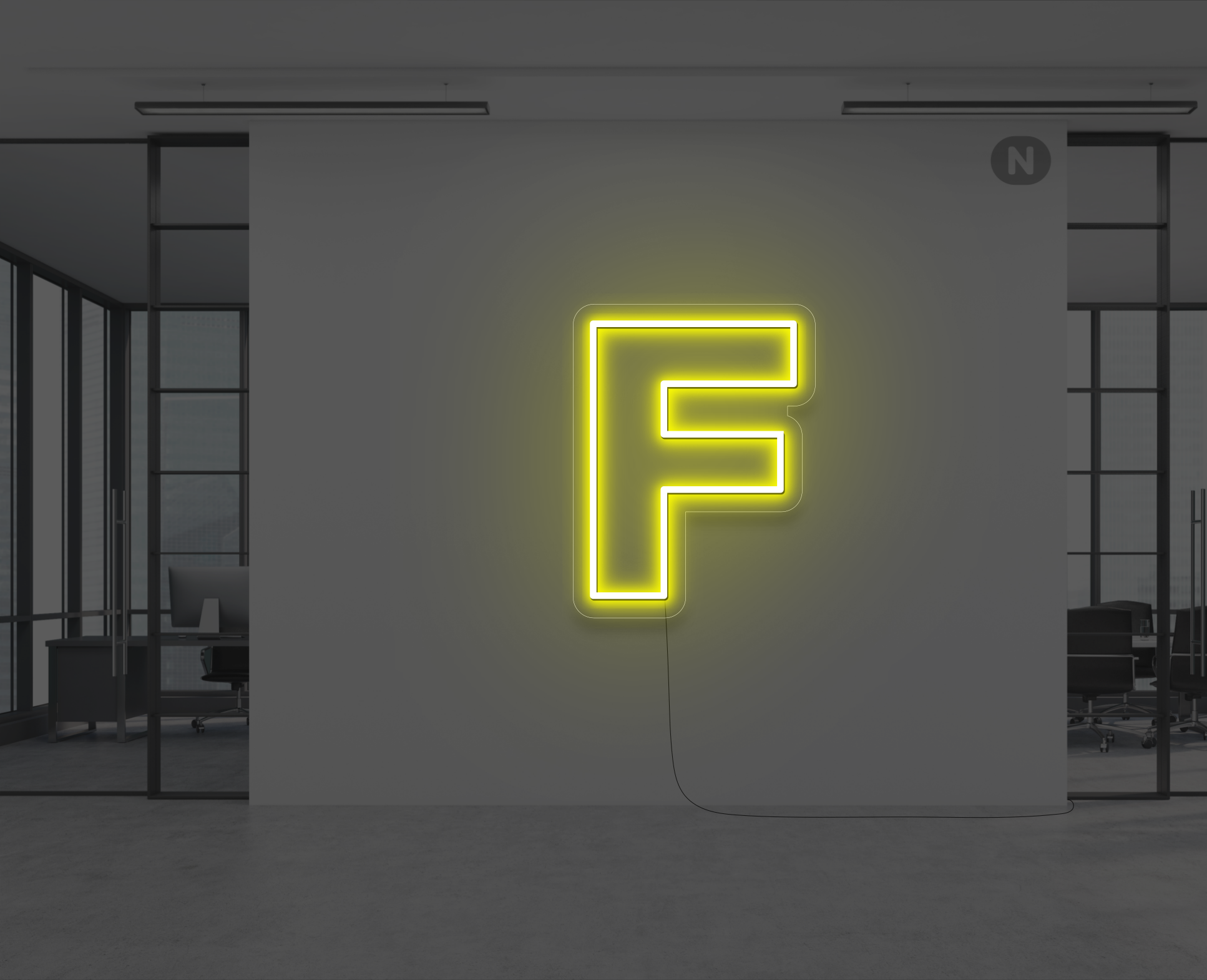 lettre-neon-f-jaune