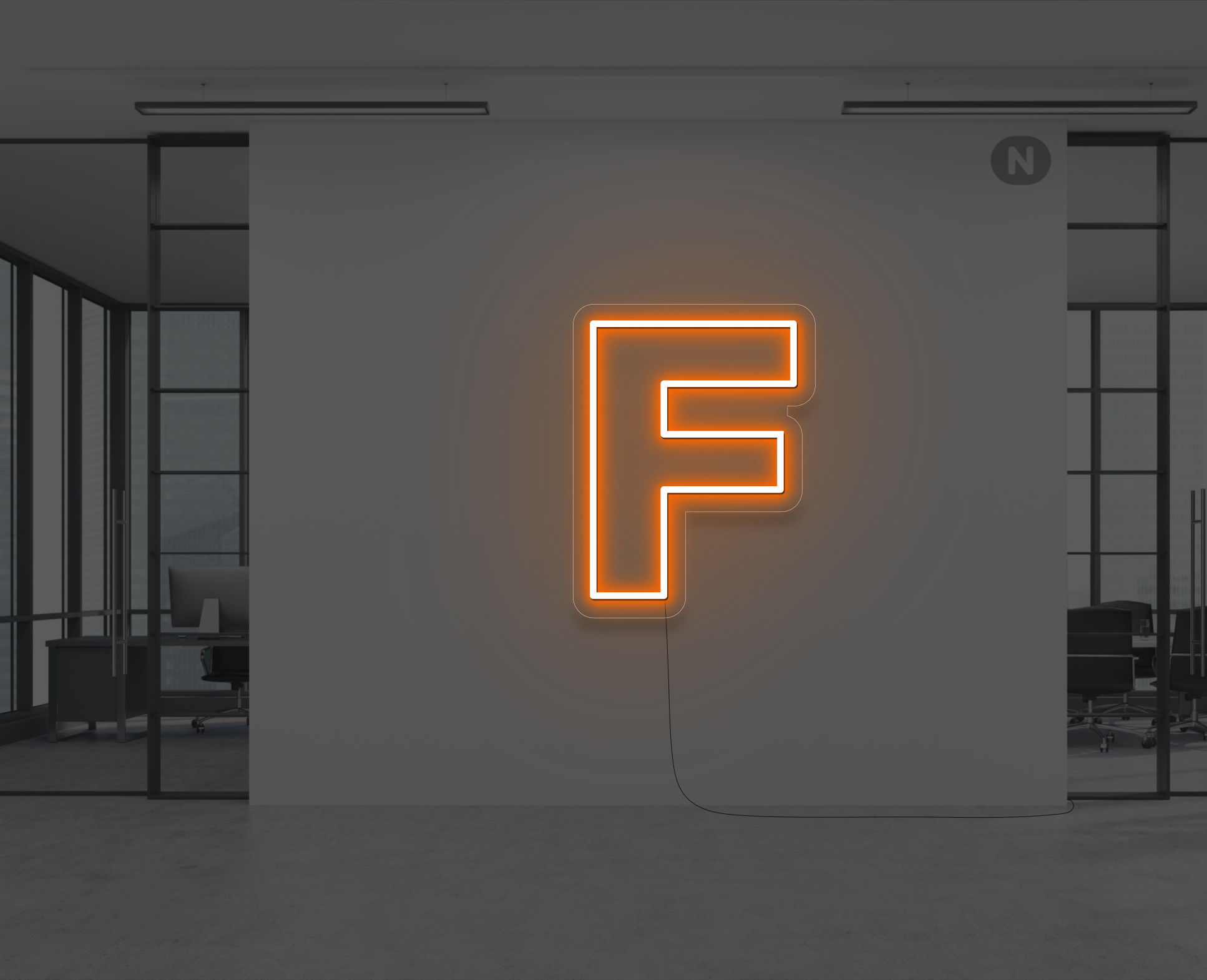 lettre-neon-f-orange