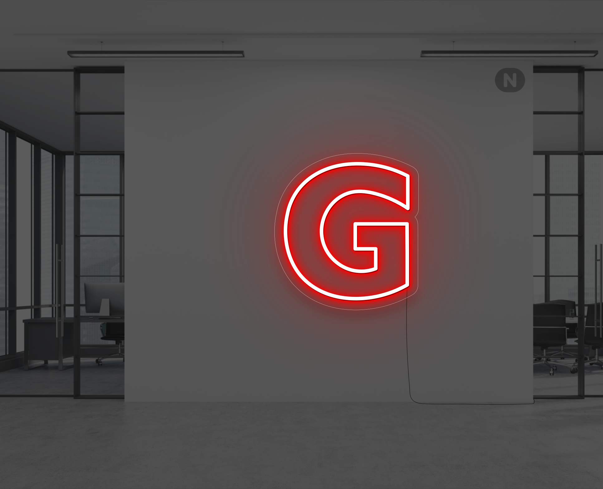 lettre-neon-g-rouge