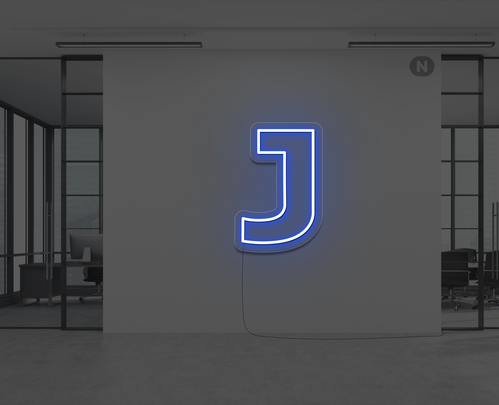 lettre-neon-j-bleu