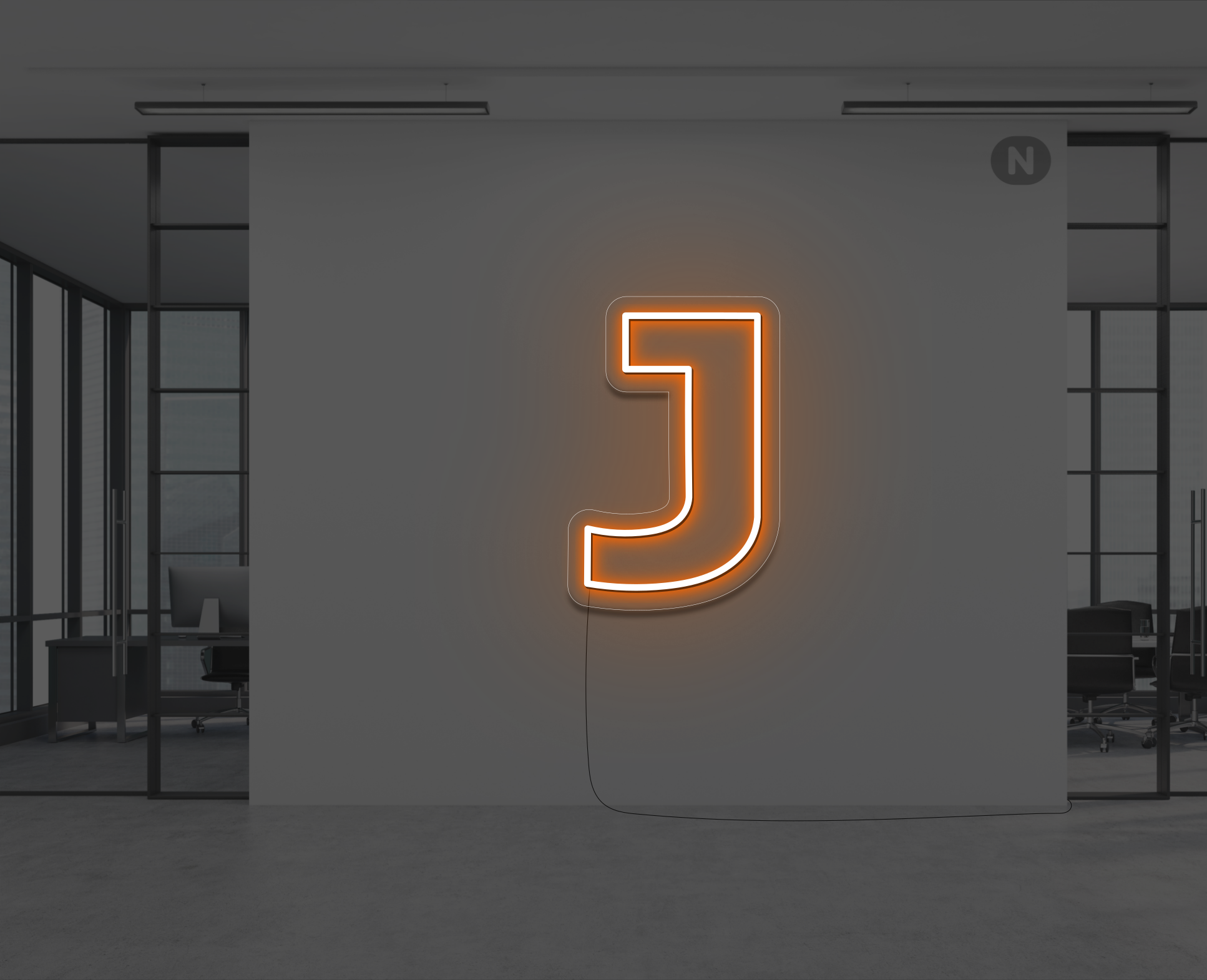 lettre-neon-j-orange