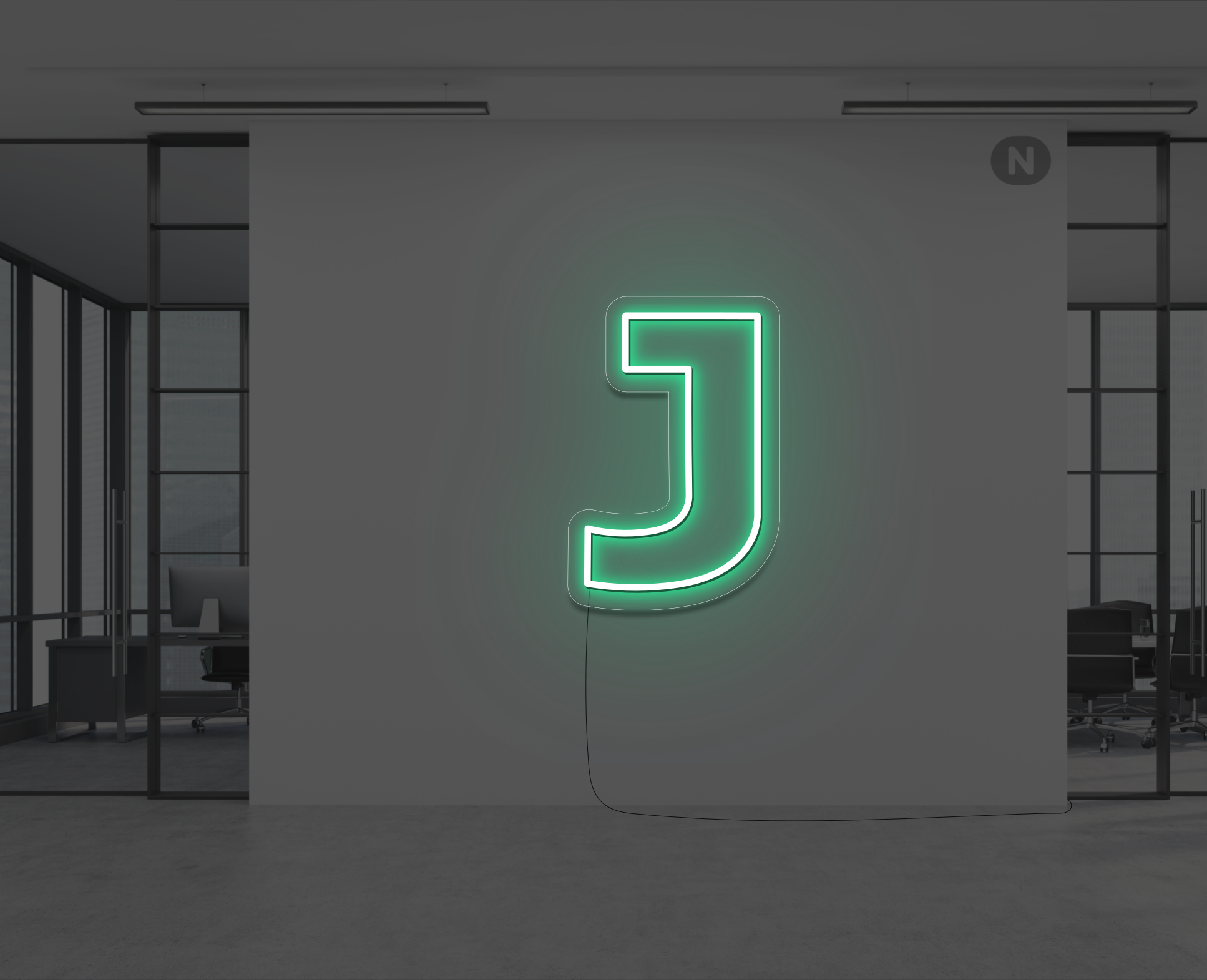 lettre-neon-j-verte