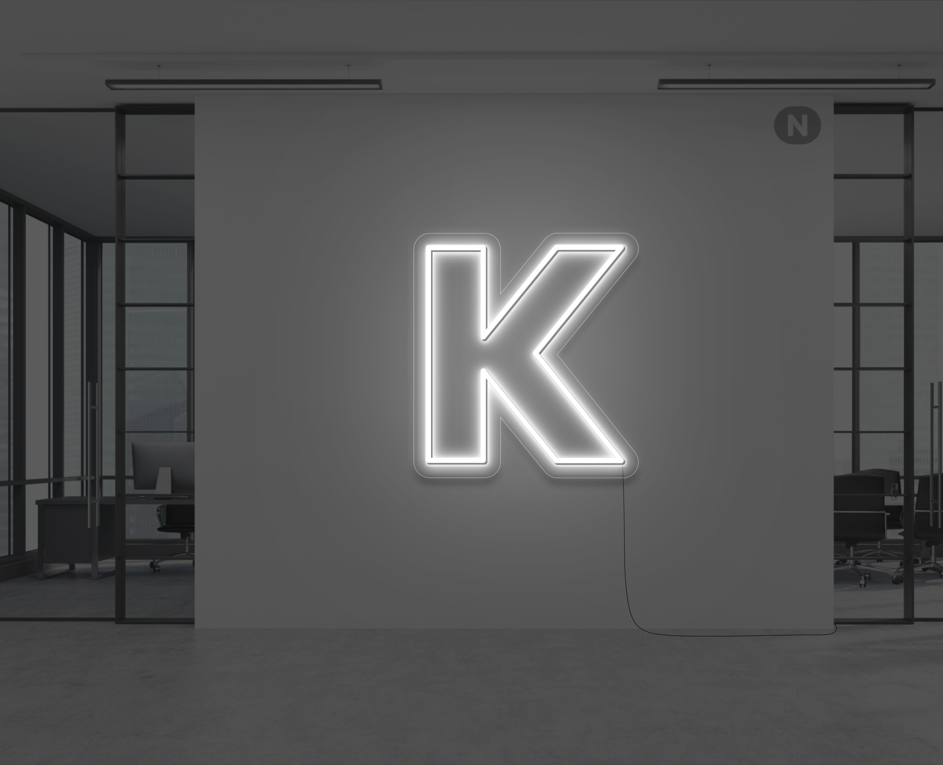 lettre-neon-k-blanc