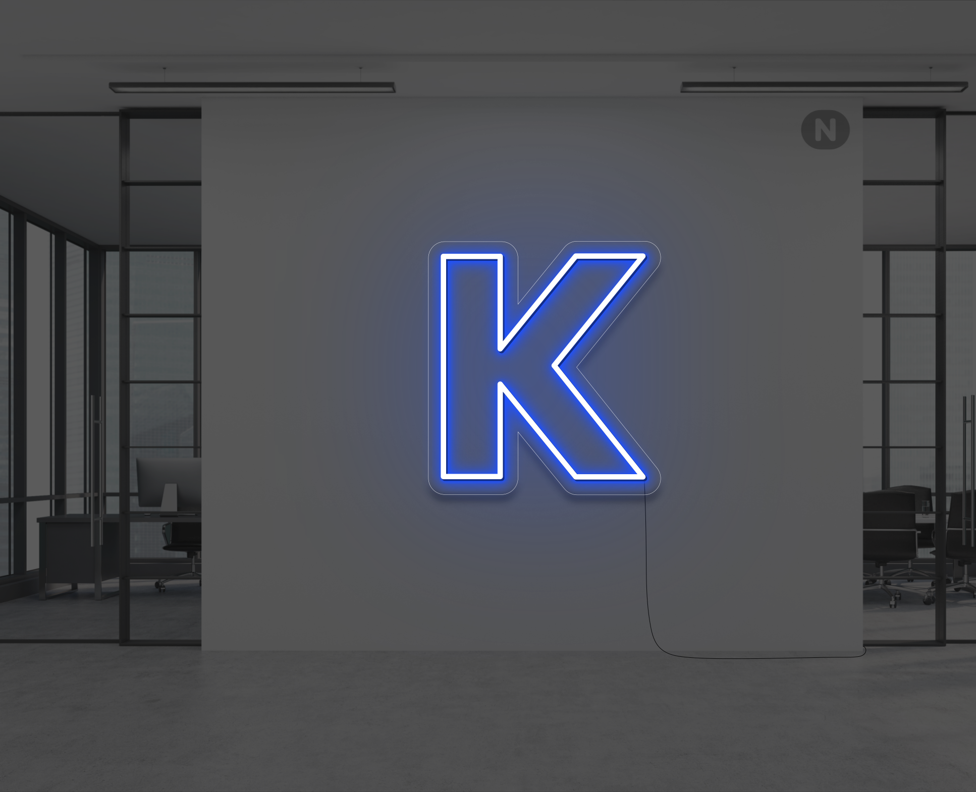 lettre-neon-k-bleu