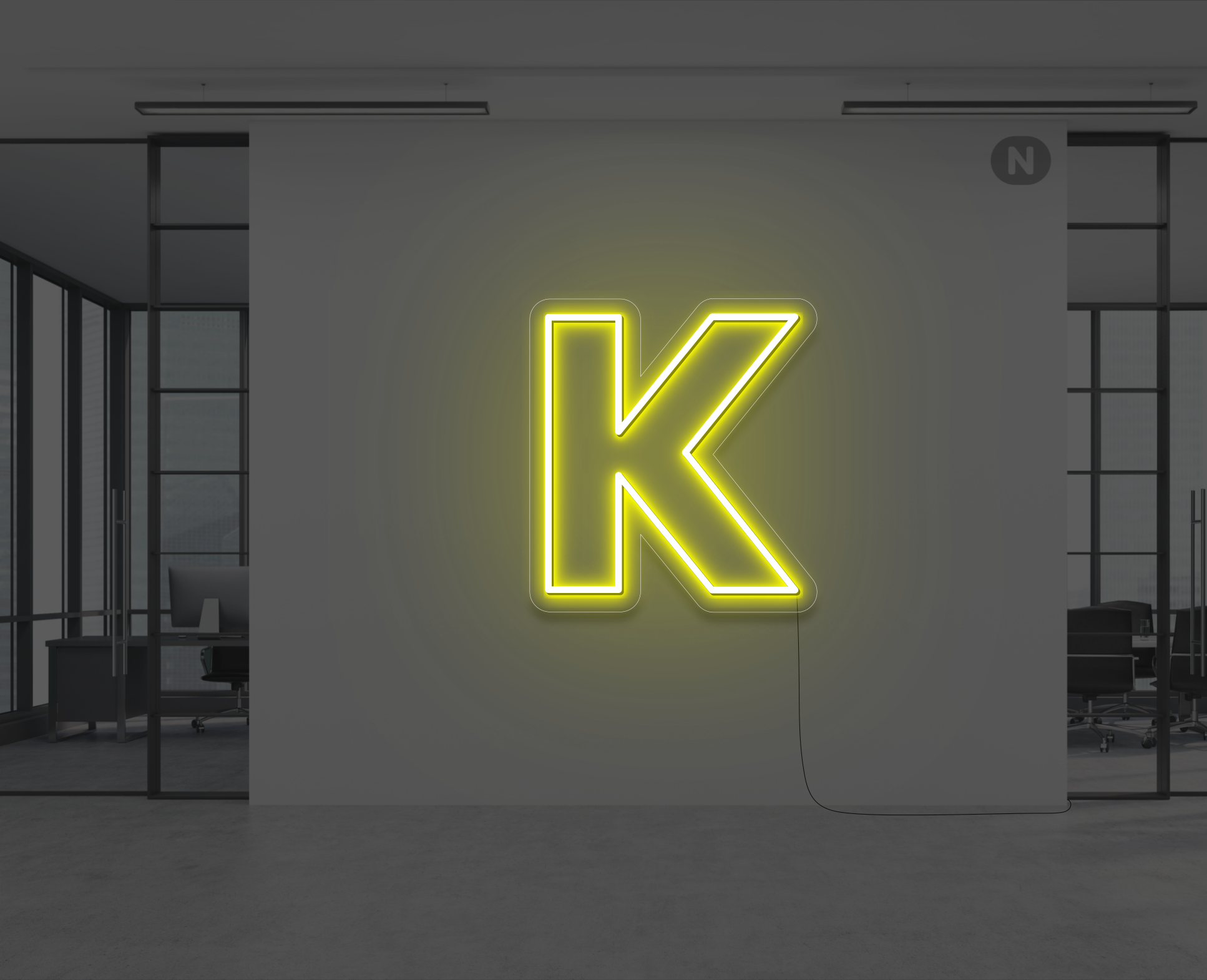 lettre-neon-k-jaune