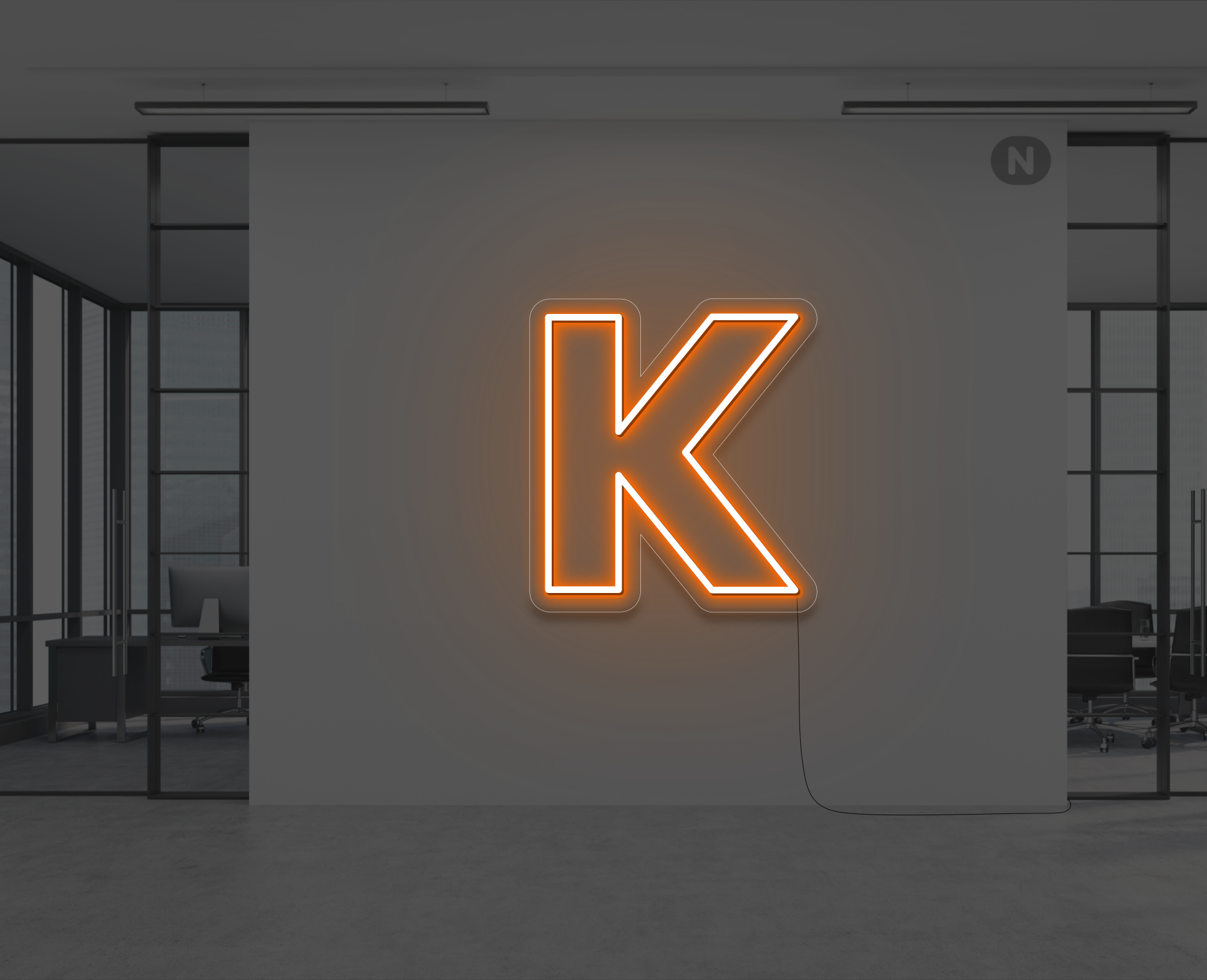 lettre-neon-k-orange
