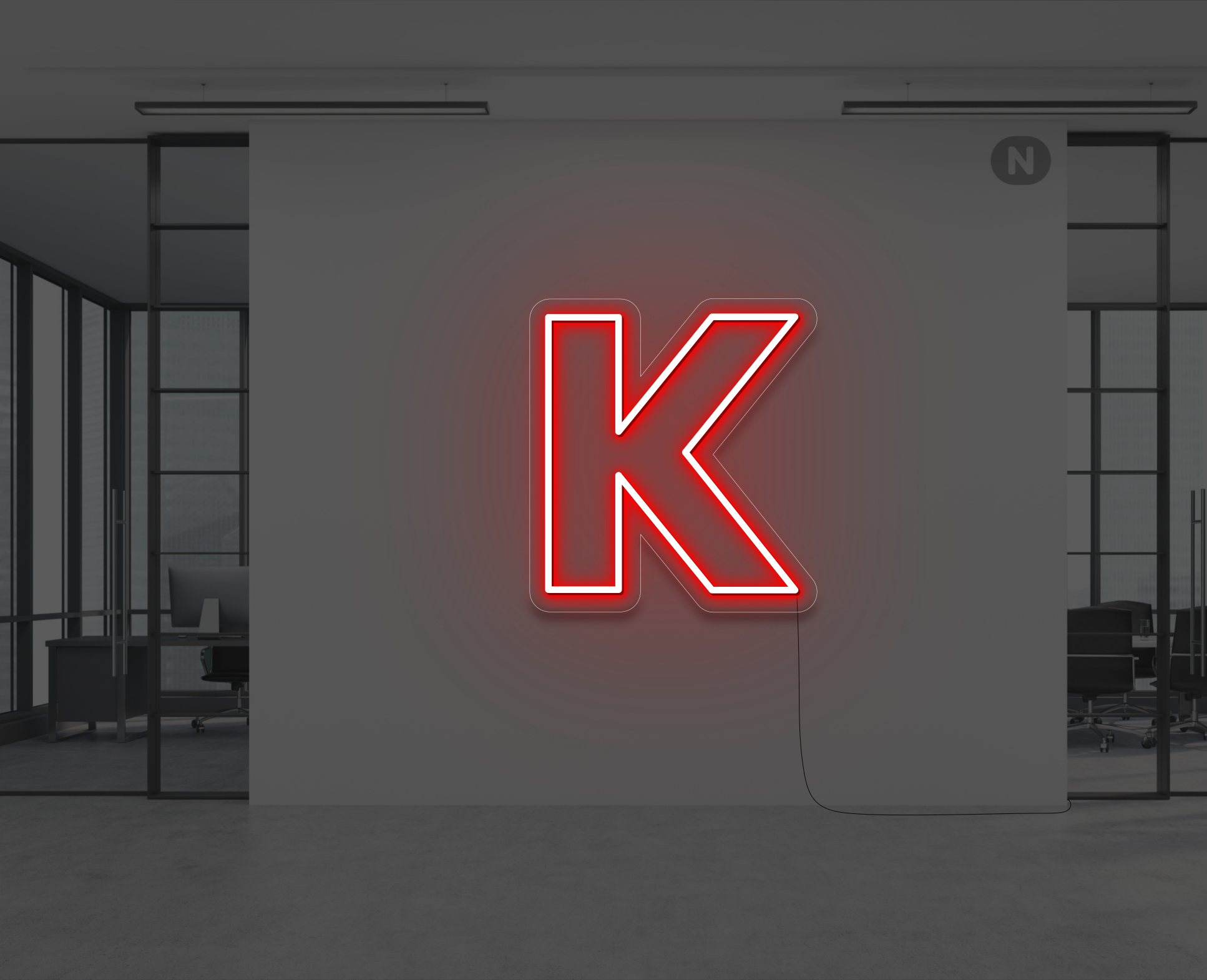 lettre-neon-k-rouge