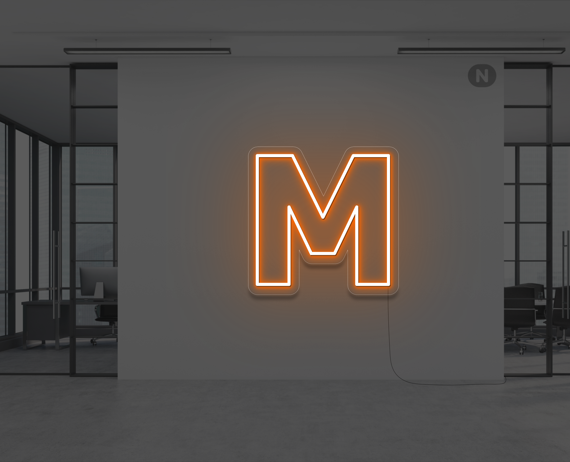 lettre-neon-m-orange