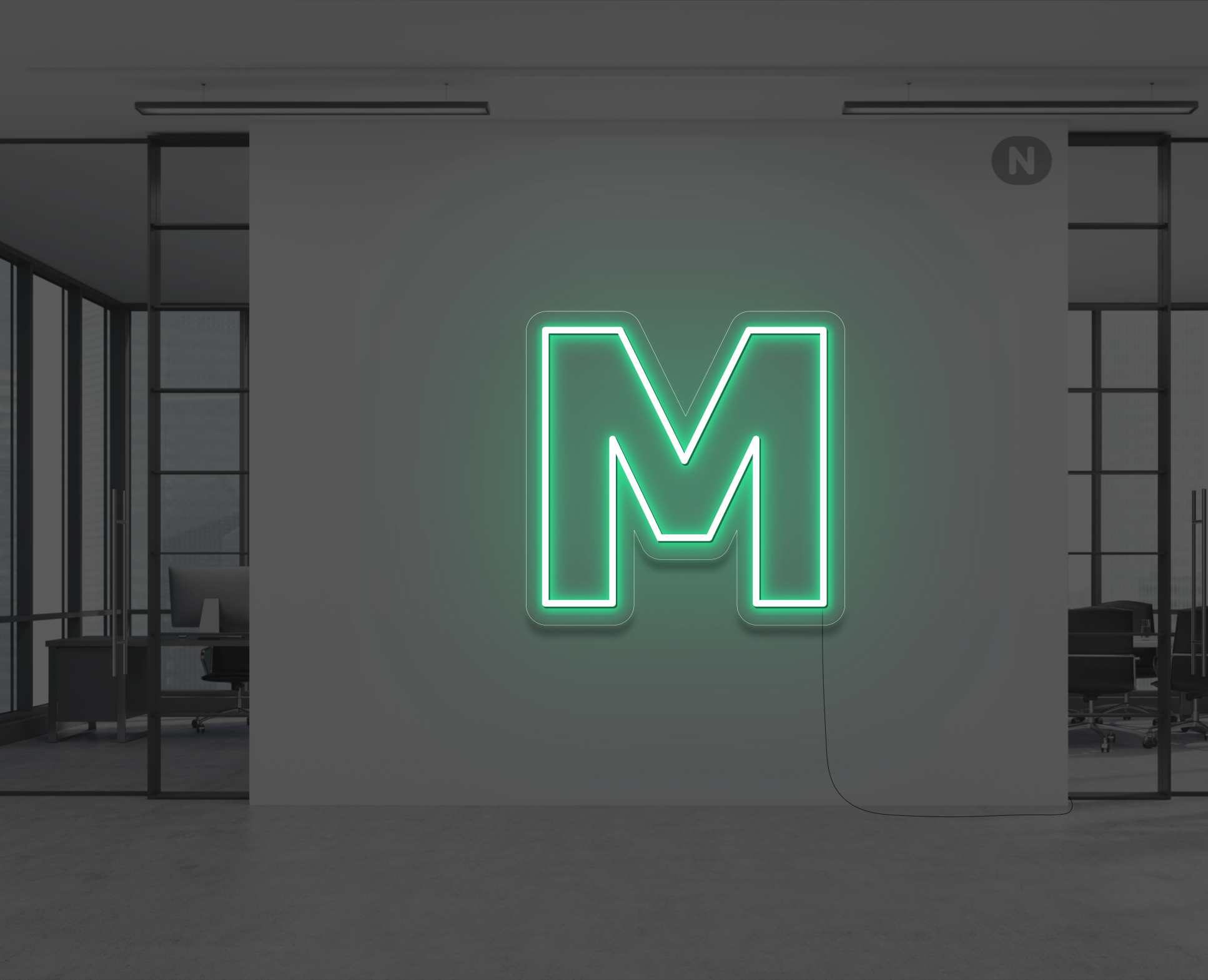 lettre-neon-m-verte