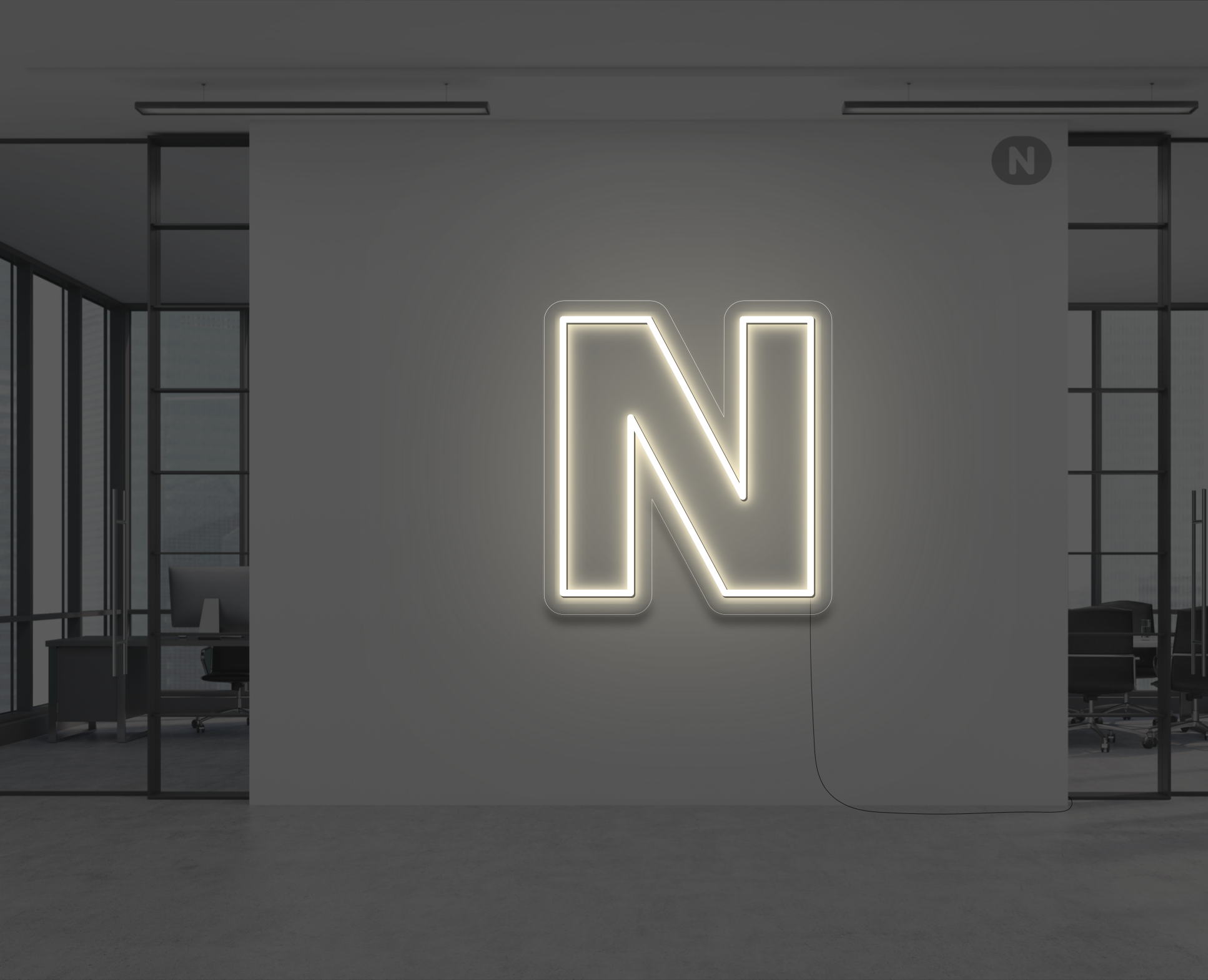 lettre-neon-n-blanc-chaud
