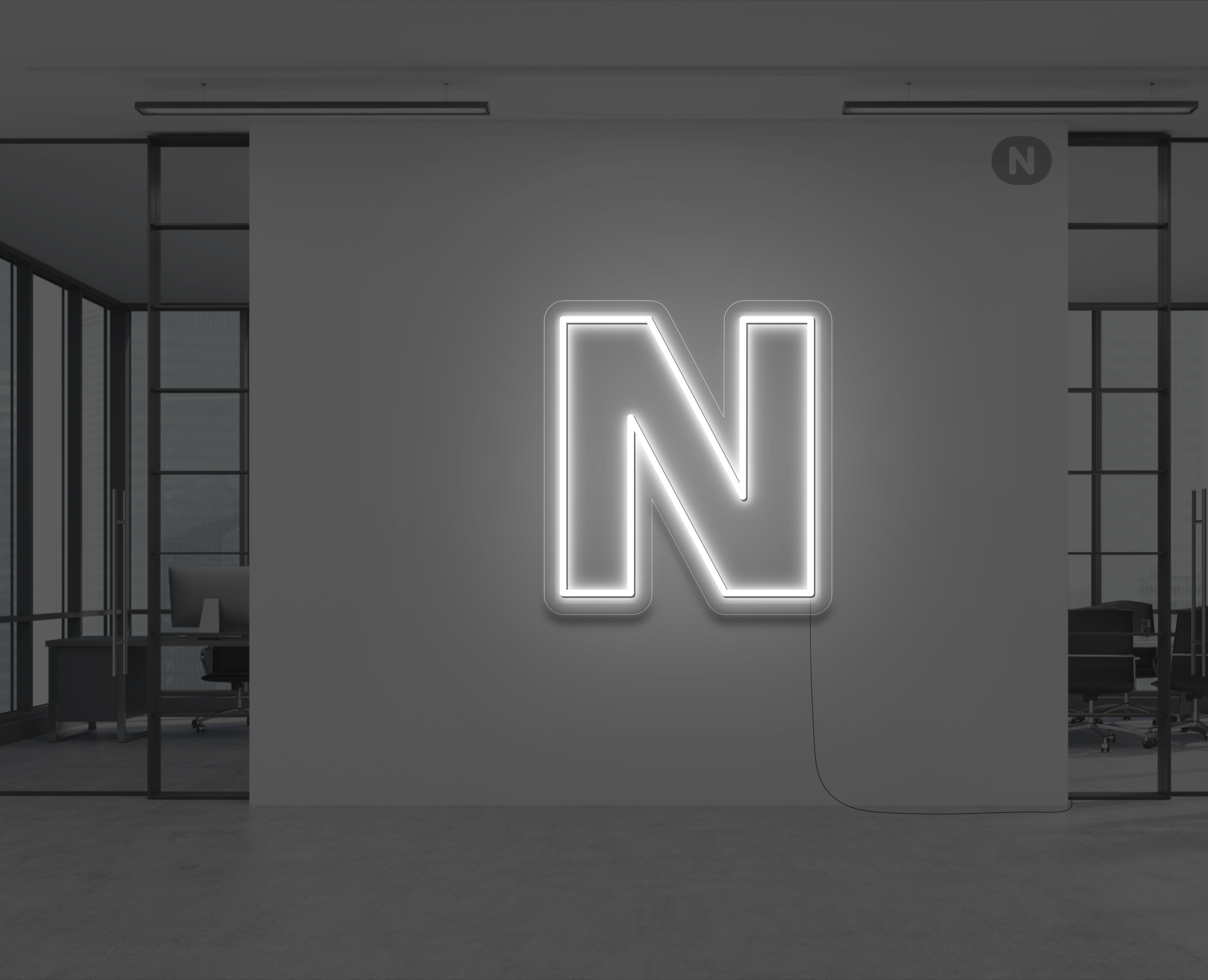 lettre-neon-n-blanc