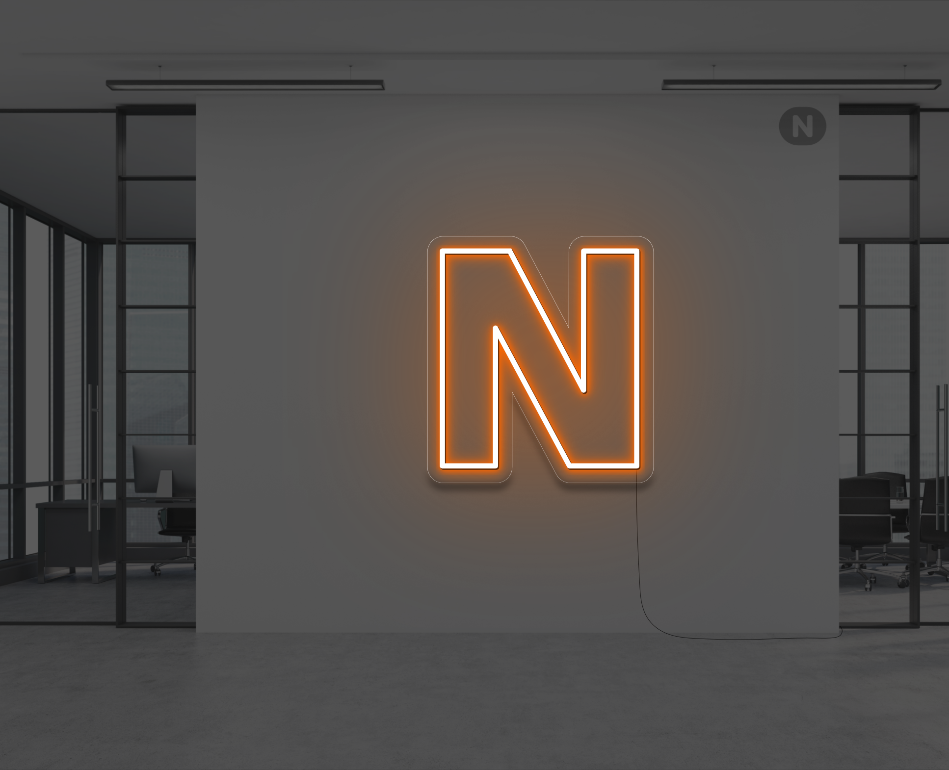 lettre-neon-n-orange