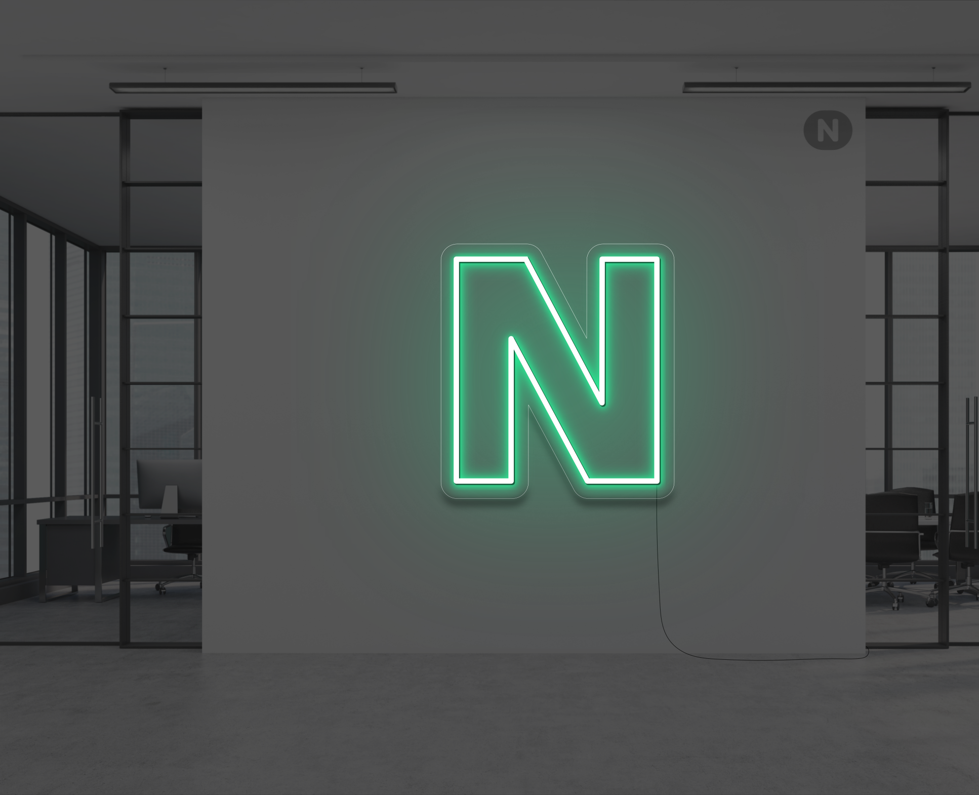 lettre-neon-n-verte