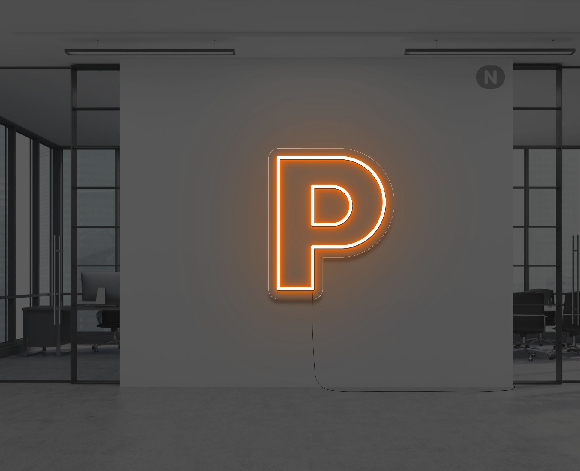 lettre-neon-p-orange
