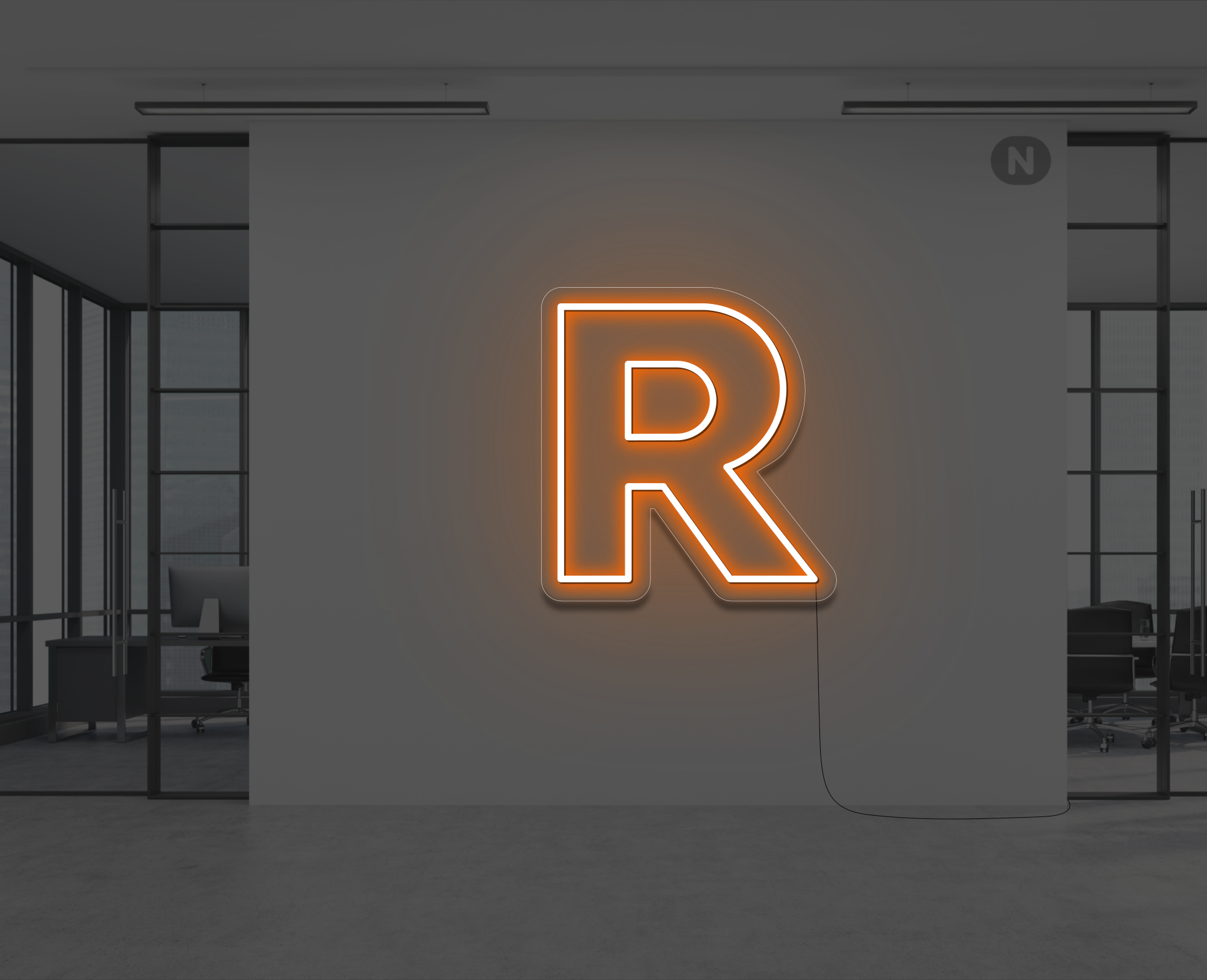 lettre-neon-r-orange