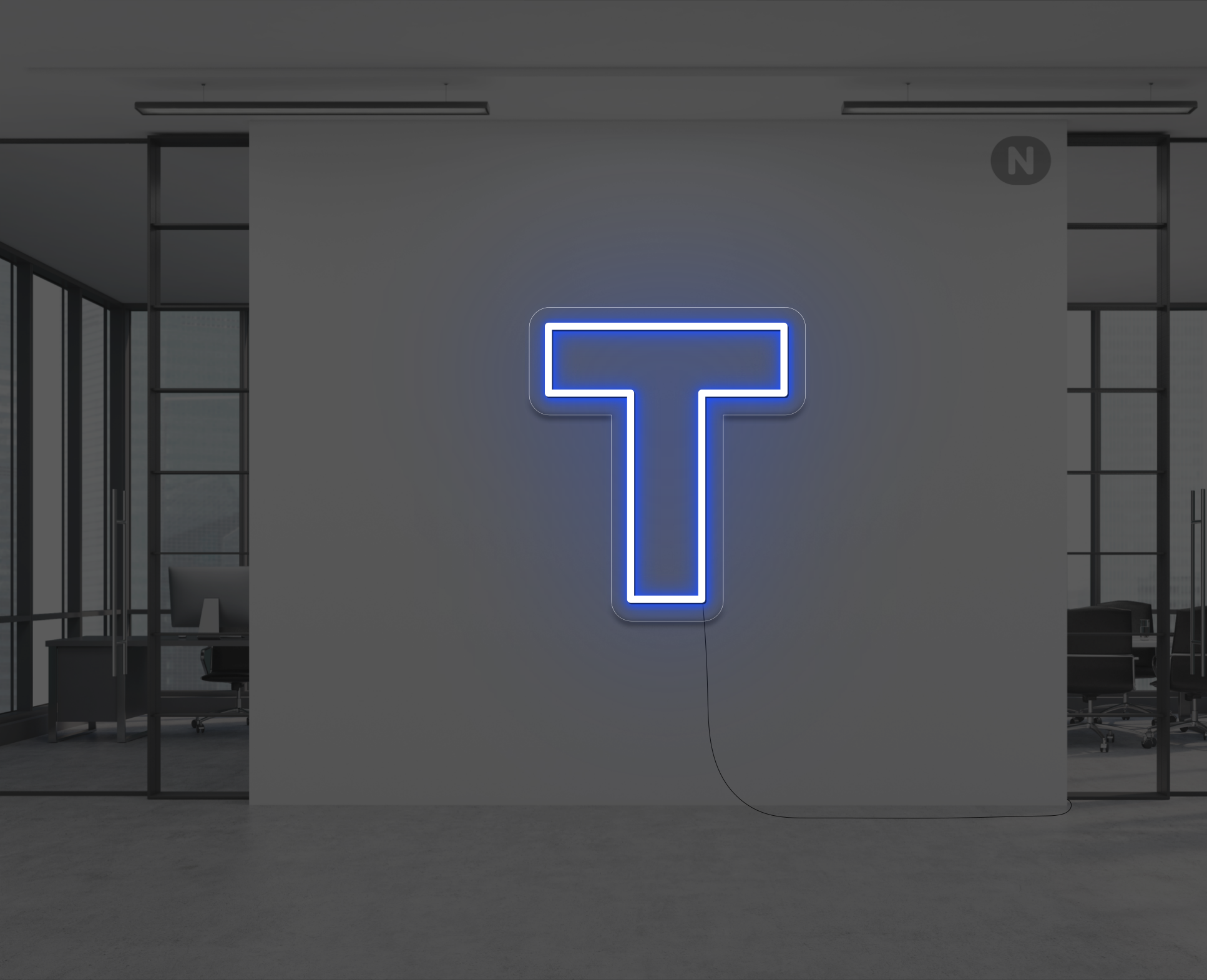 lettre-neon-t-bleu