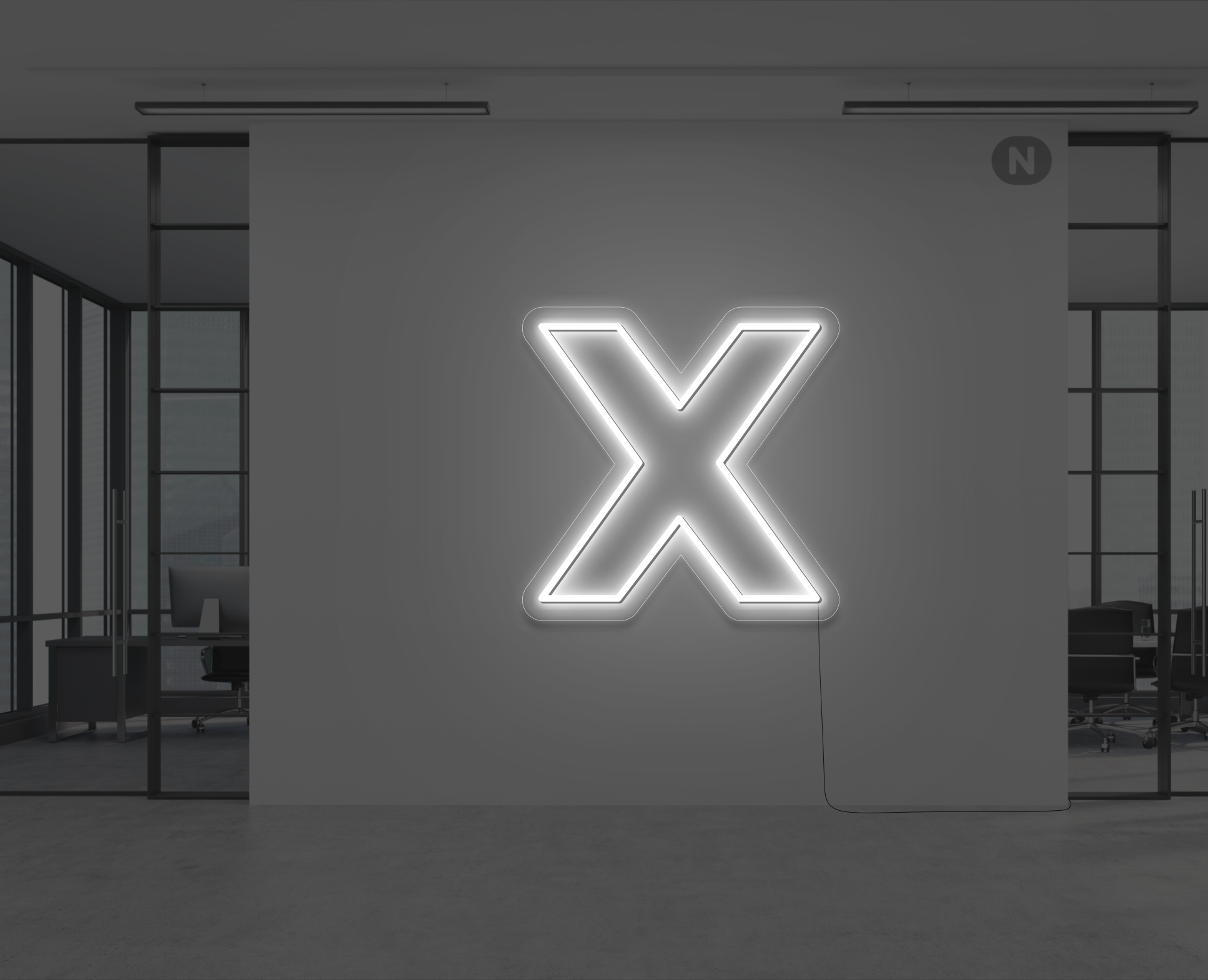 lettre-neon-x-blanc
