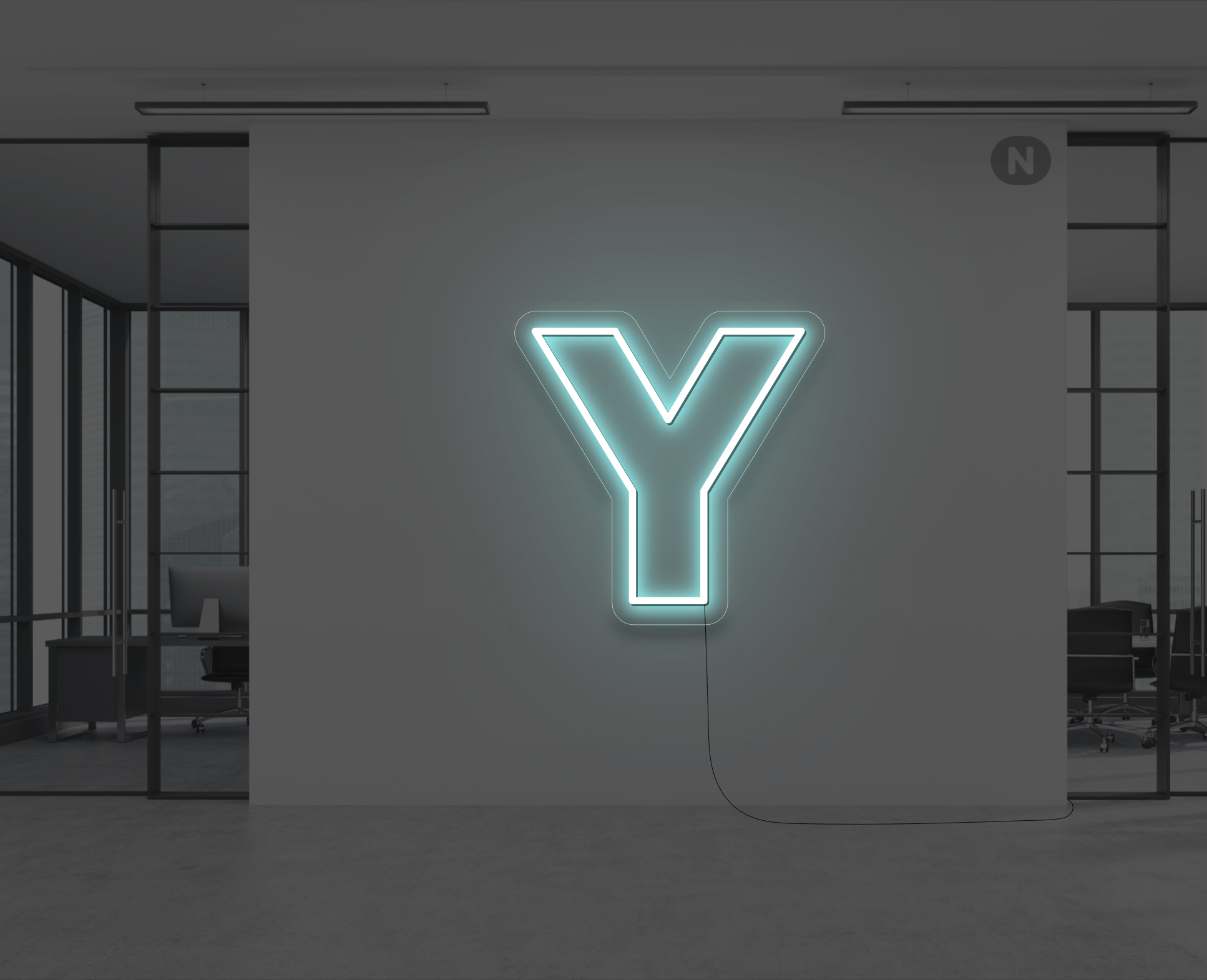 lettre-neon-y-bleu-glacier