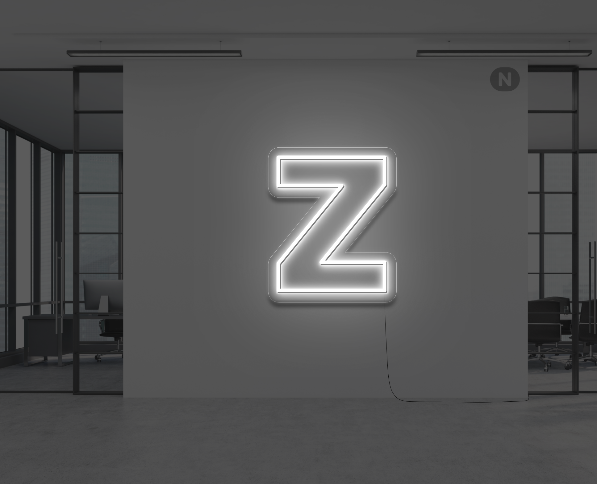 lettre-neon-z-blanc