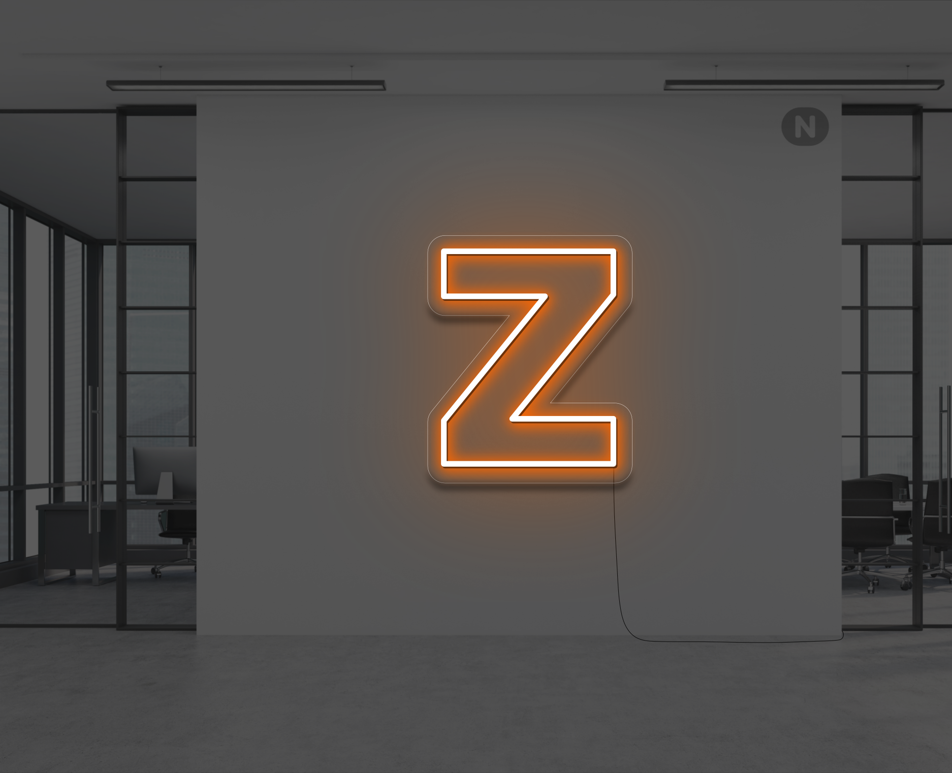 lettre-neon-z-orange