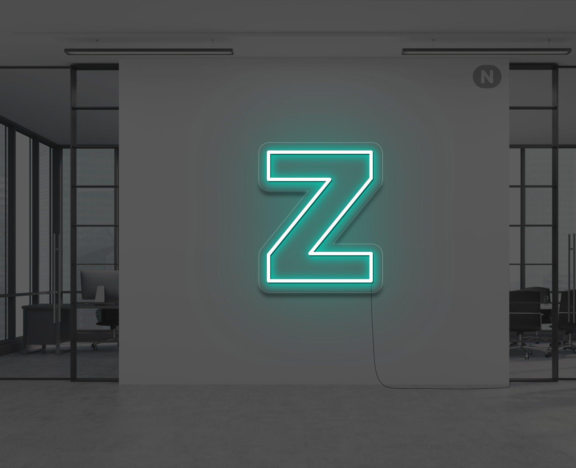 lettre-neon-z-turquoise