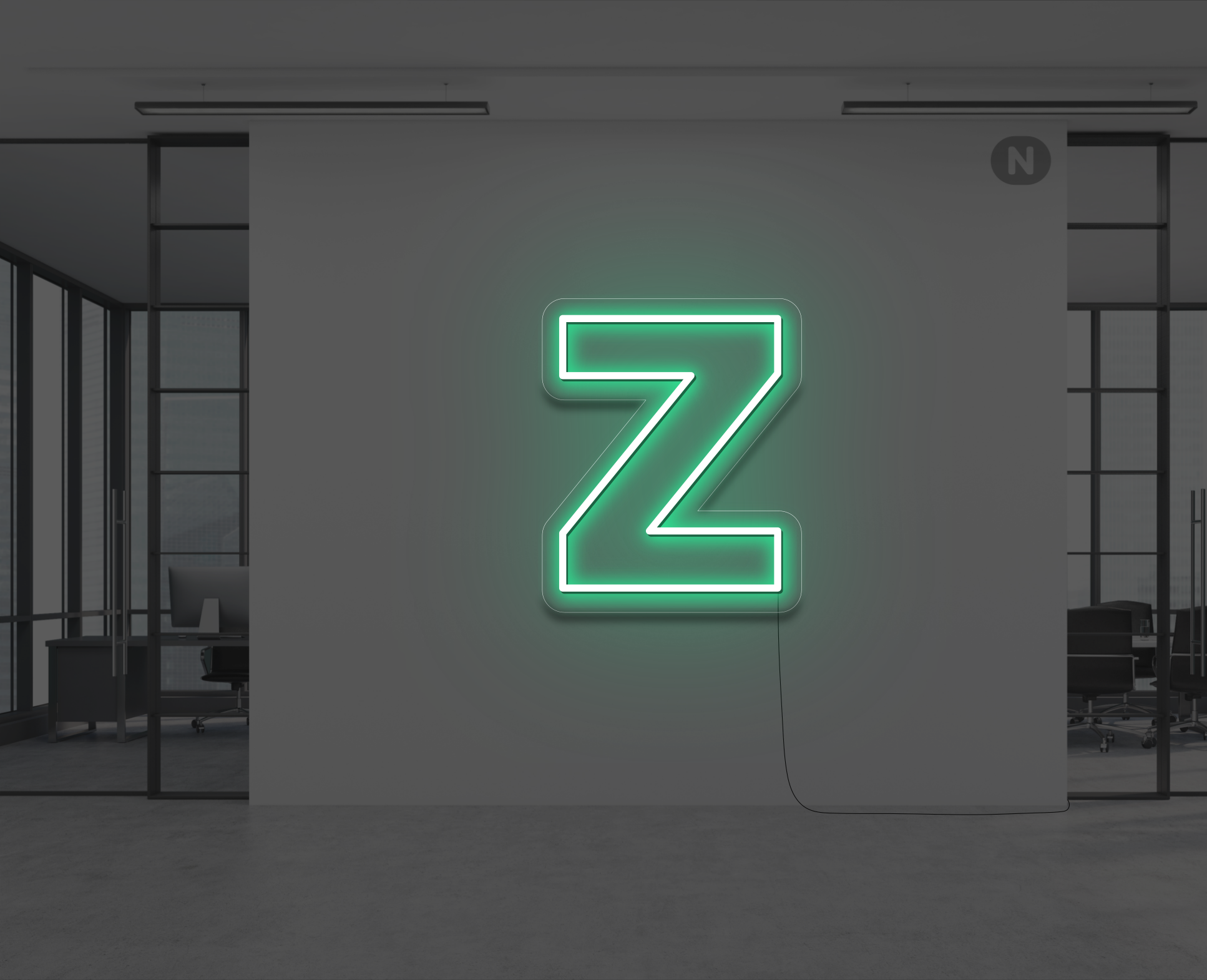 lettre-neon-z-verte