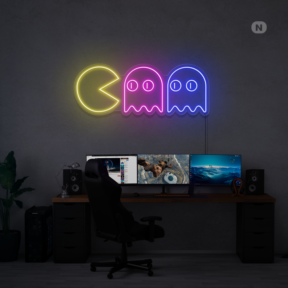 Enseigne néon Pac Man