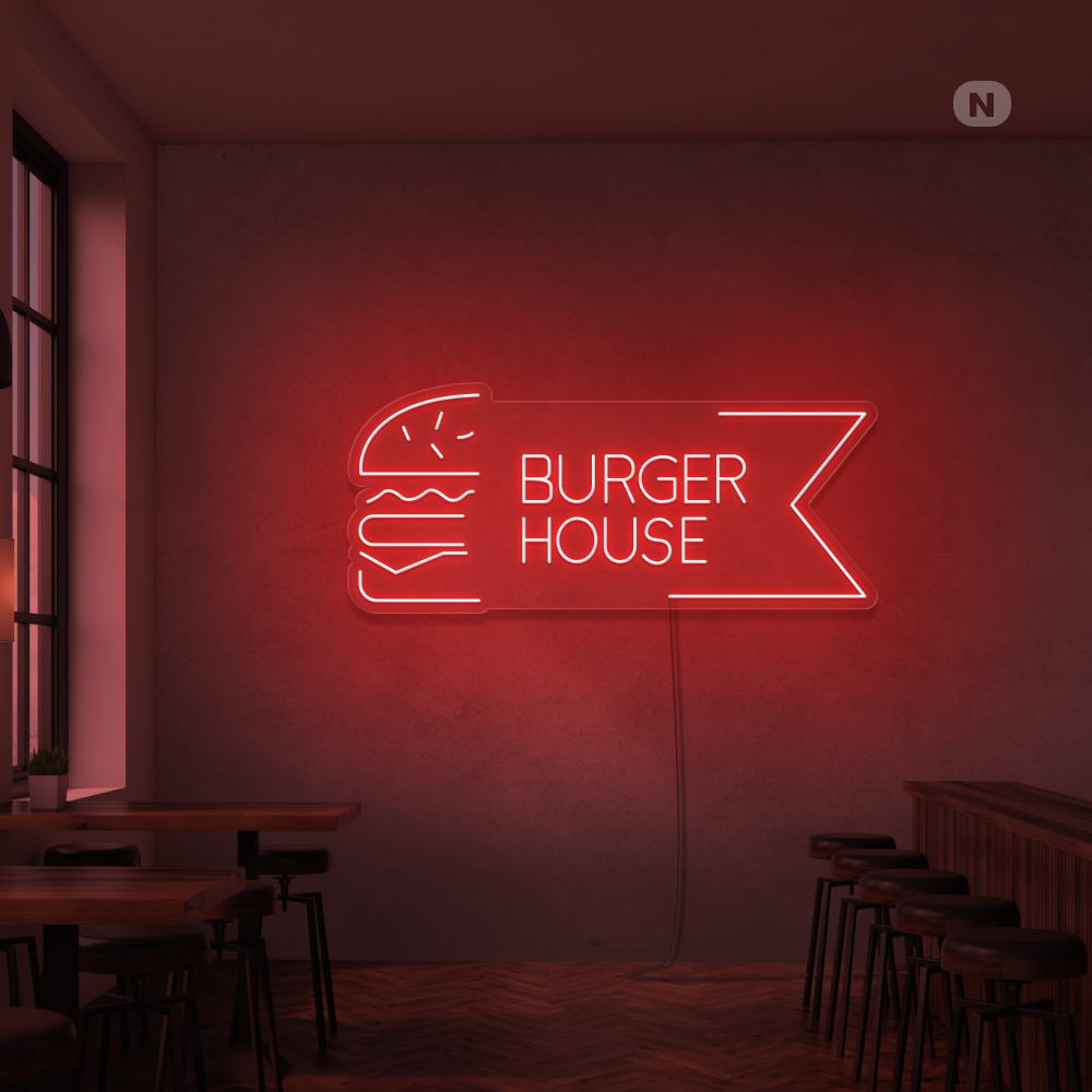 Enseigne néon Burger House