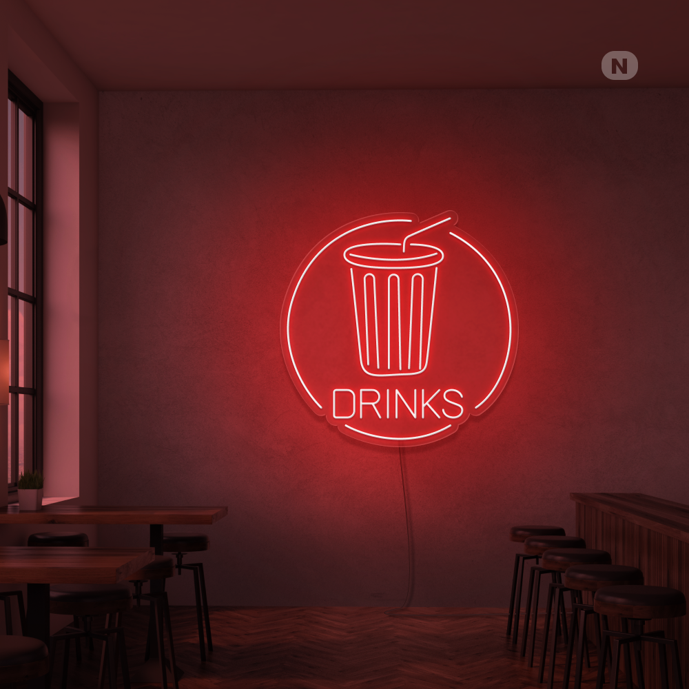 Enseigne néon Drinks