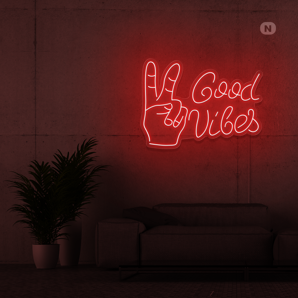 Enseigne néon Good Vibes