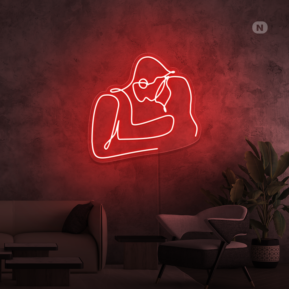 Enseigne néon Couple d'amoureux