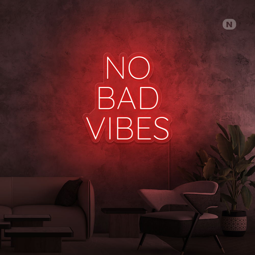Enseigne néon No Bad Vibes