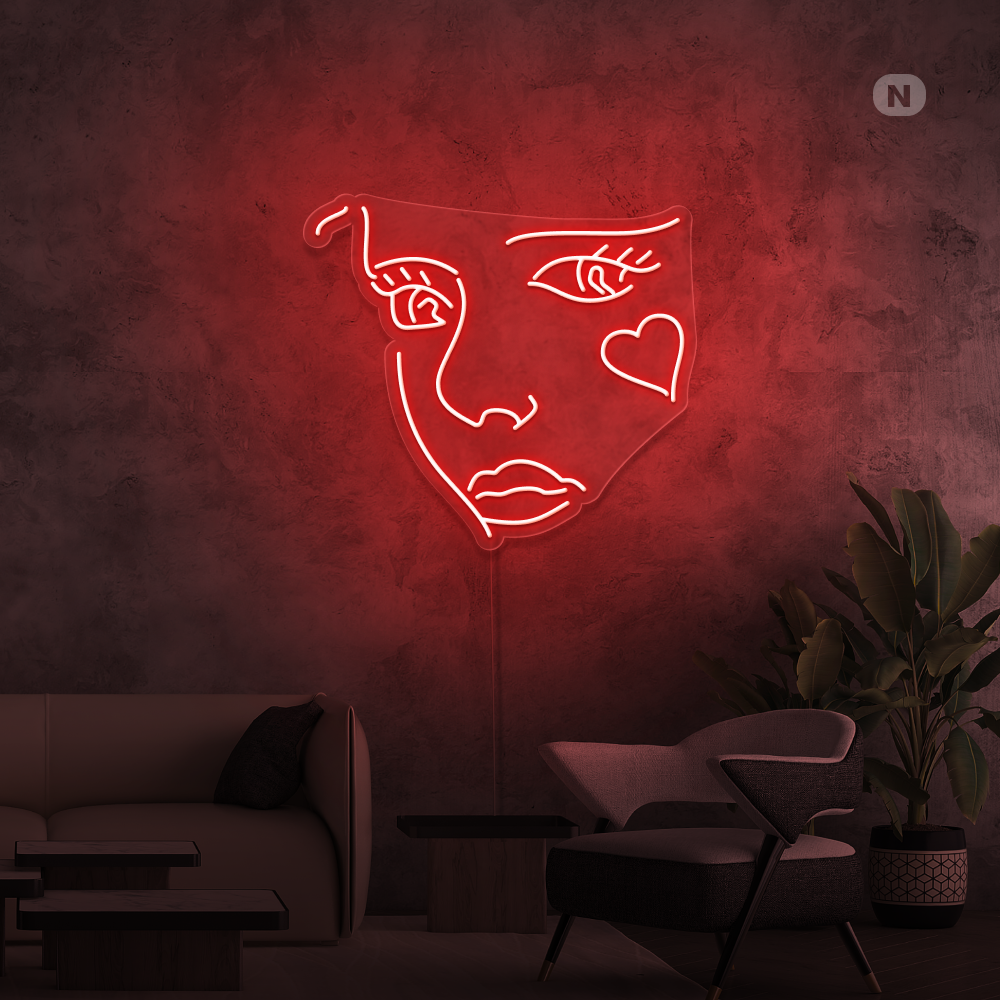 Enseigne néon Visage du Joker