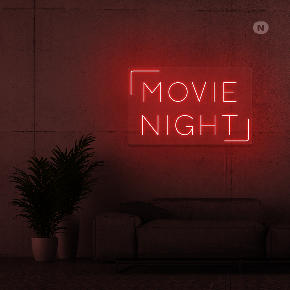 Enseigne néon Movie Night